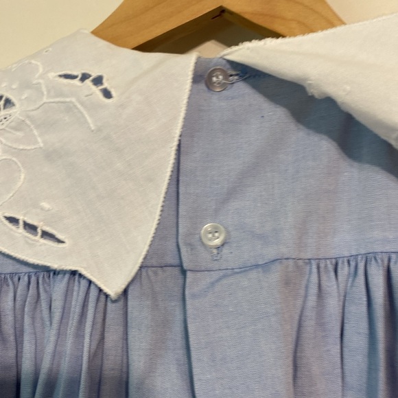 Chabre’ Vintage Peter Pan Lace Collar Blue Dress size 6X - Picture 10 of 14